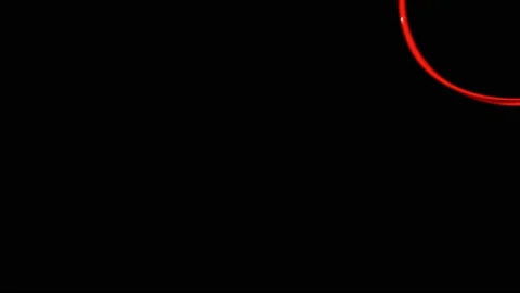 Red paint splash thrown in slow motion, liquid isolated on black (4K) Stock Footage 137111714