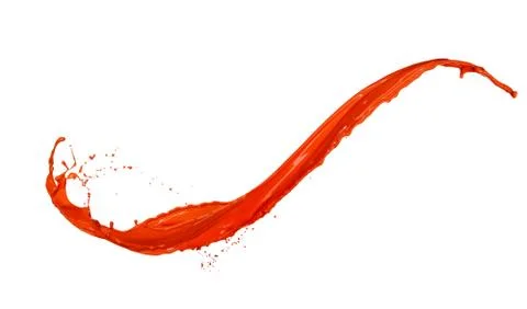 Red paint splash on white background Stock Illustration