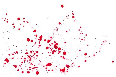 Red paint splashes isolate Stock Illustration
