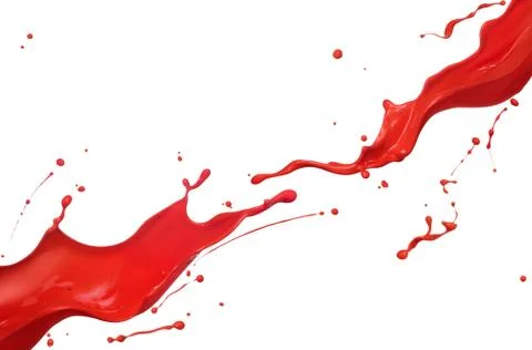 Red paint splashing Stock Illustration