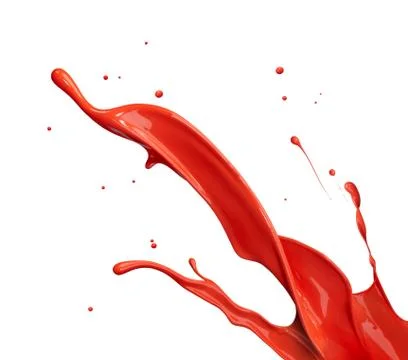 Red paint splashing Stock Photos