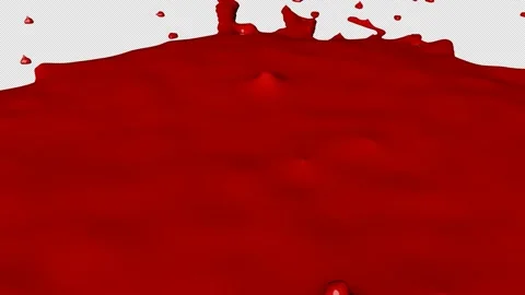Red Paint Splatter 3D Simulation Stock Footage 156571262