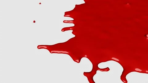 Red Paint Splatter 3D Simulation Stock Footage 156571286