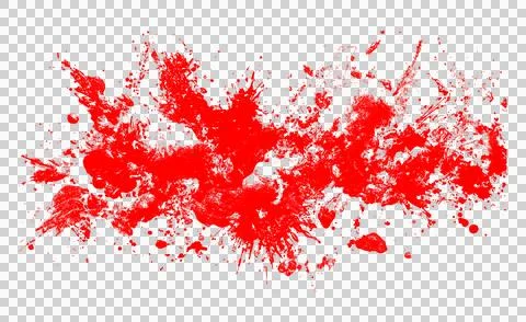Red paint splatter isolated on white background for graphic design . Stock-Fotos