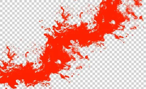 Red paint splatter isolated on white background for graphic design . Stock-Fotos