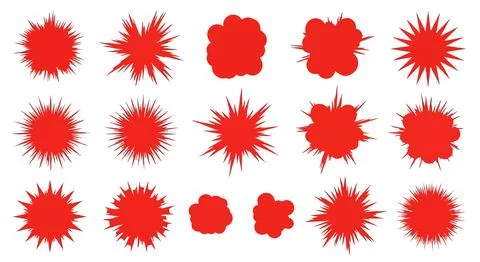 Red paint splatter set Stock Illustration