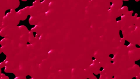 Red Paint Splattering to Take Up Whole Picture Before Receding on Black Stock Footage 333153983