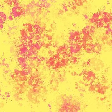 Red Paint Splatters on Bright Yellow Background Stock Illustration