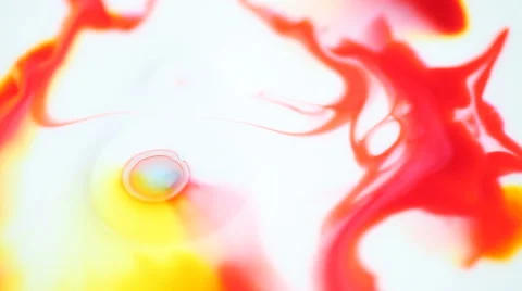 Red paint spreads Stock Footage 48626812