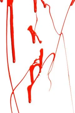 Red paint on a white background Stock Photos