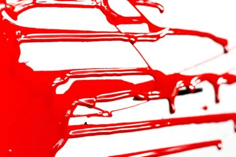 Red paint on a white background Stock Photos