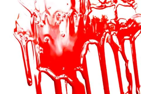 Red paint on a white background Stock Photos