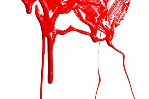 Red paint on a white background Foto stock