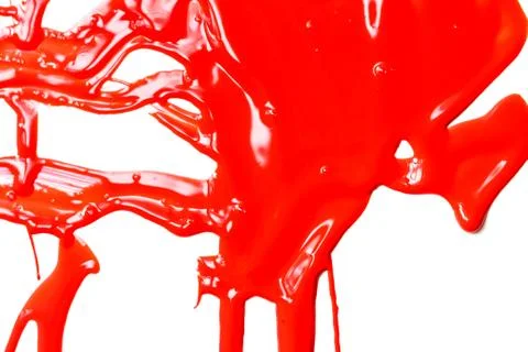 Red paint on a white background Stock Photos