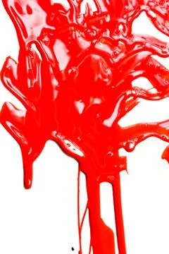 Red paint on a white background Stock Photos
