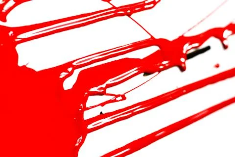Red paint on a white background Stock Photos