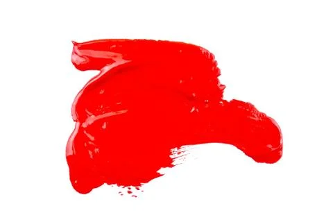 Red paint on white background Stock Photos