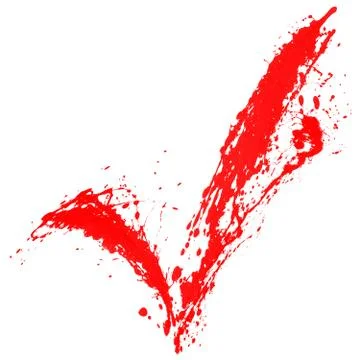 Red painted tick Stock Illustration