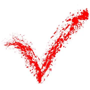 Red painted tick Stock Illustration