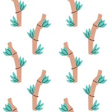 Red panda bamboo pattern design for nature-themed backgrounds イラスト素材