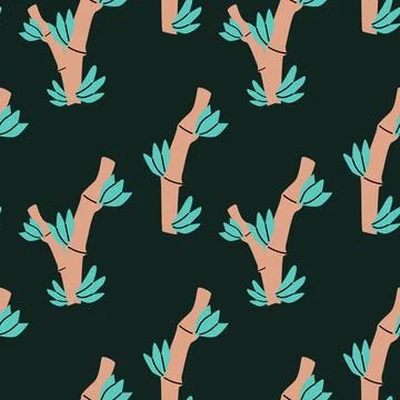 Red panda bamboo pattern design for decor and textile イラスト素材