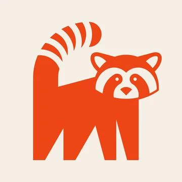 Red panda logo Stock Illustration