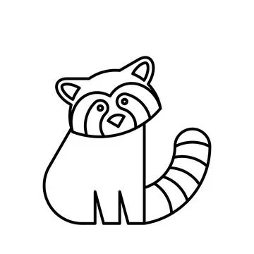 Red panda logo Stock Illustration