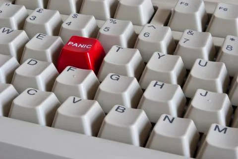 Red Panic button Stock Photos