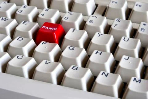 Red Panic button Stock Photos