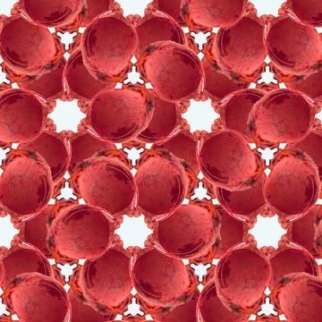 Red panoramic botanical background.Abstract pattern in the form of circles Stock Photos