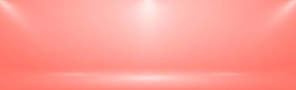 Red panoramic studio background with white glow Illustrazione stock
