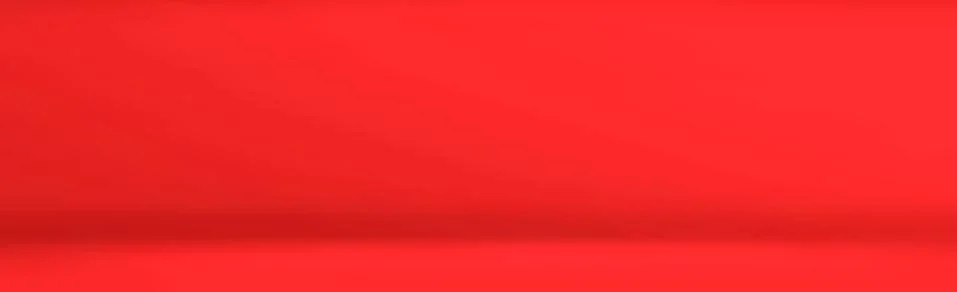 Red panoramic studio background with white glow Illustrazione stock