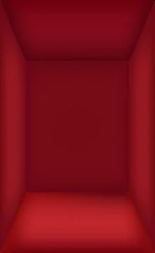 Red panoramic studio background with white glow Illustrazione stock