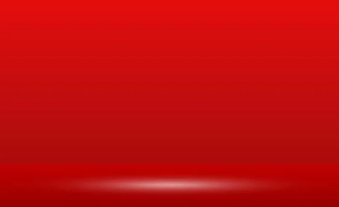 Red panoramic studio background with white glow Illustrazione stock