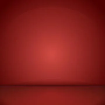 Red panoramic studio background with white glow Illustrazione stock