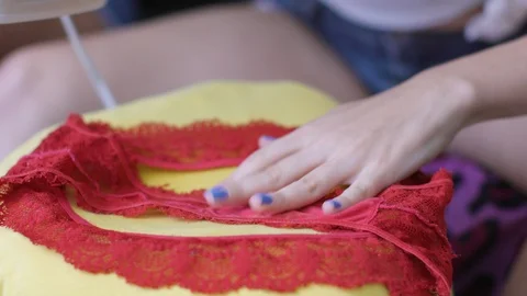 Red panties Vídeo Stock 117258906