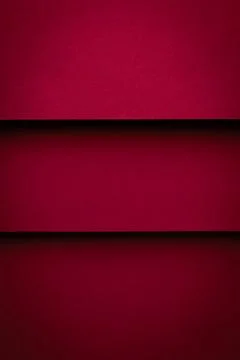 Red paper background with three horizontal strips creating a vibrant and bo.. Stock Photos