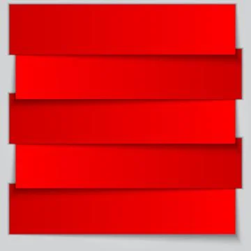Red paper banner list Stock Illustration