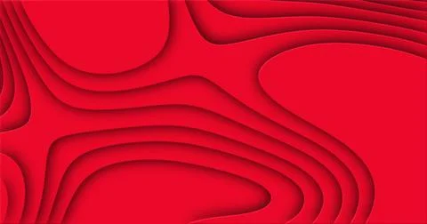 Red paper cut background. Abstract paper carve template background Foto stock