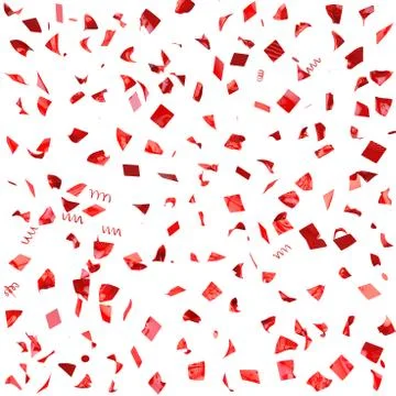 Red paper in flight isolated on a white background Stock Illustration
