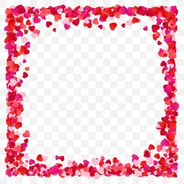 Red Paper Heart Frame Background. Heart Frame with space for Text. Design for Stock Illustration