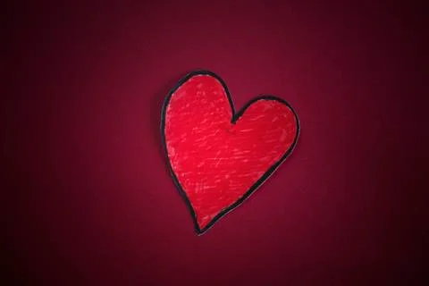 Red paper heart Stock Photos