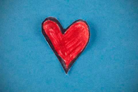 Red paper heart Stock Photos