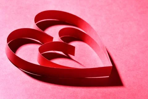 Red paper hearts Stock Photos
