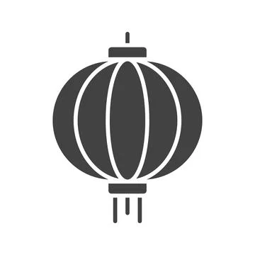 Red Paper Lantern icon vector image. Stock Illustration