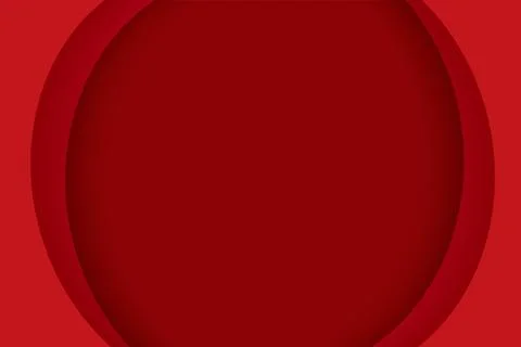 Red paper layer abstract background. Paper cut layered circle with space for  Stock Illustration
