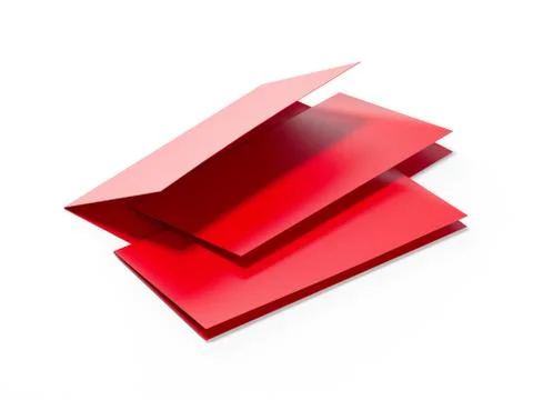 Red paper menus. 3d rendering 스톡 일러스트