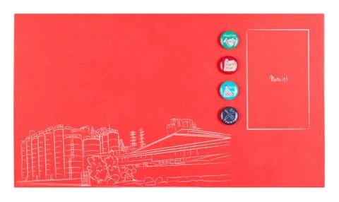 Red paper note Stock Photos