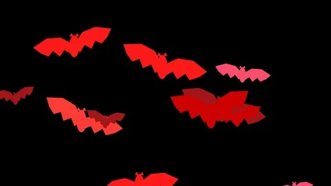 Red paper origami bats flying upwards against black background halloween mo.. Stock Footage 345845913
