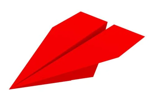 Red paper plane Illustrazione stock